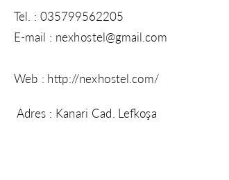 Nex Hostel iletiim bilgileri